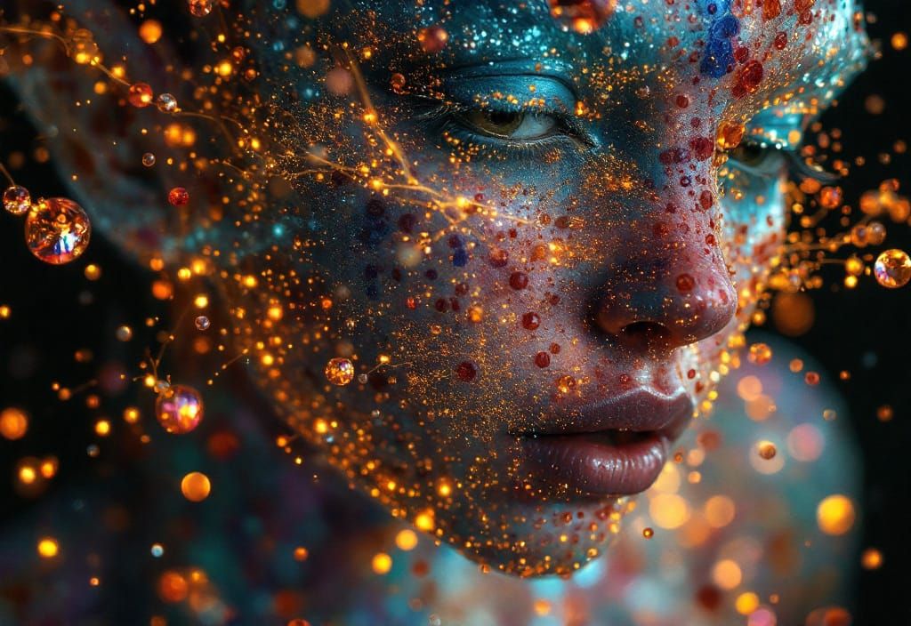 Hyperrealistic Party Scene with Aliens and Humans