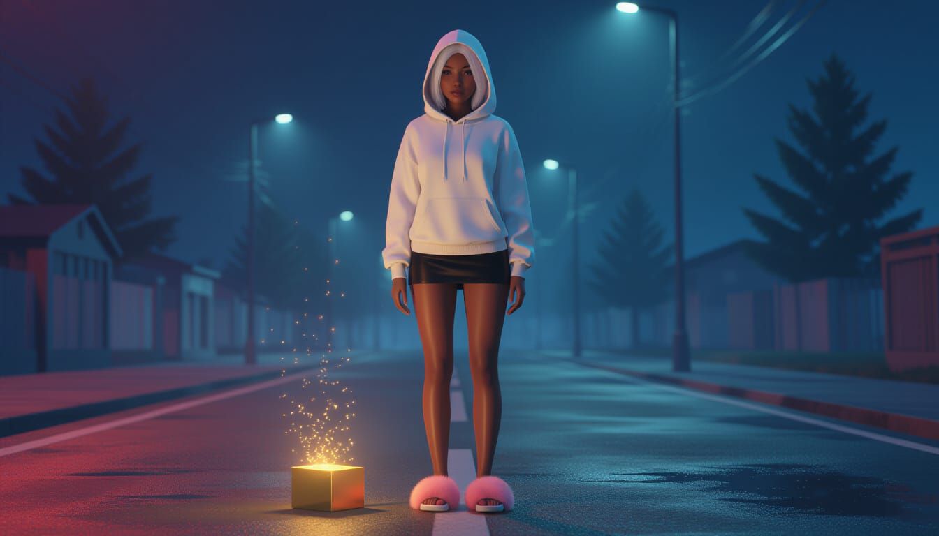 Hyperrealistic Animated Style Portrait of African Woman in N...