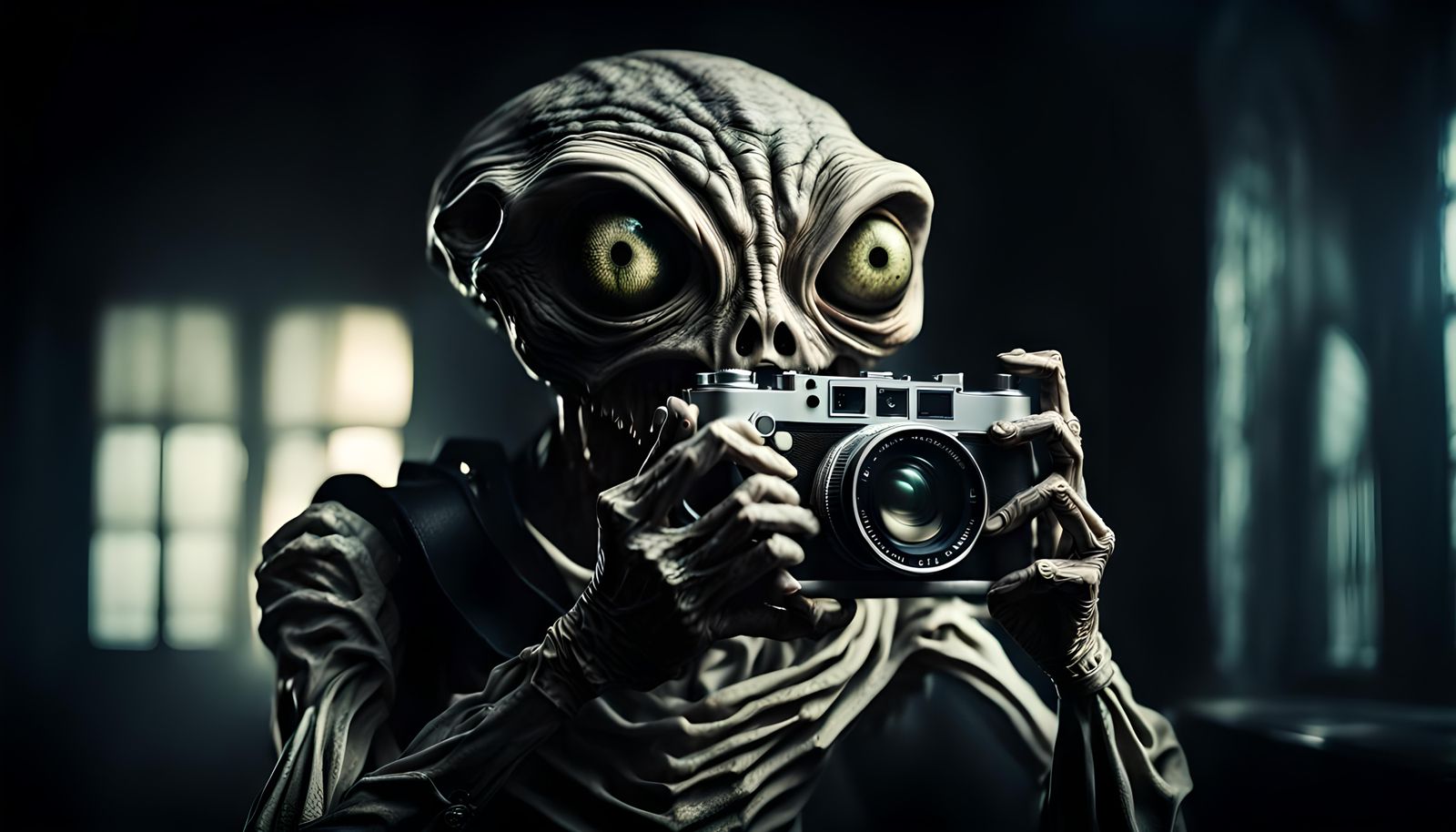 Alien Creature Vintage Camera