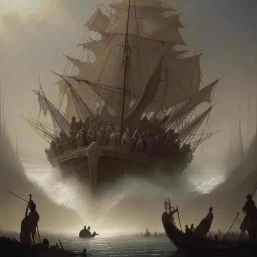 Black Tribes Crossing Jordan in Horror Style