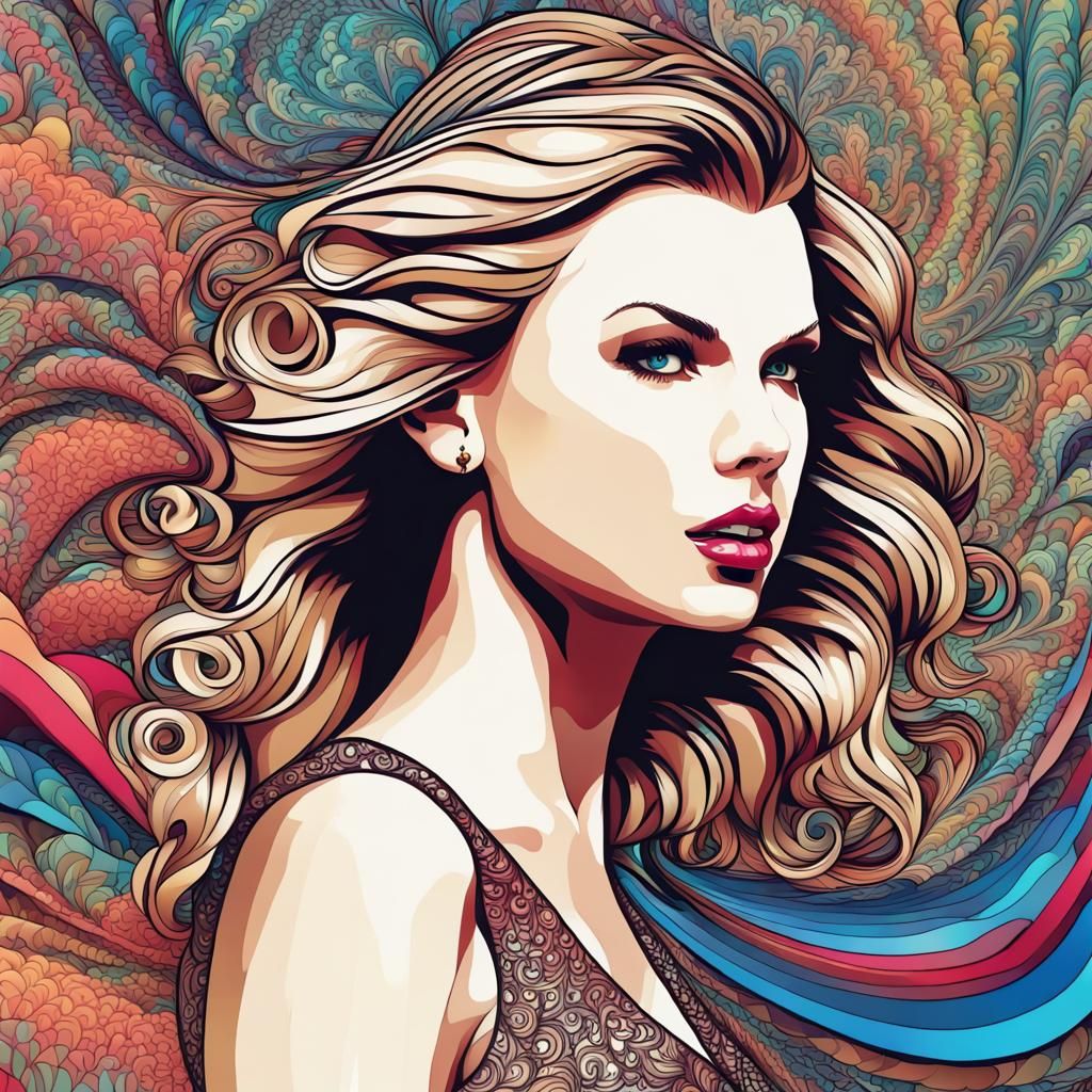 Abstract Vector Fractal with 3D Shading