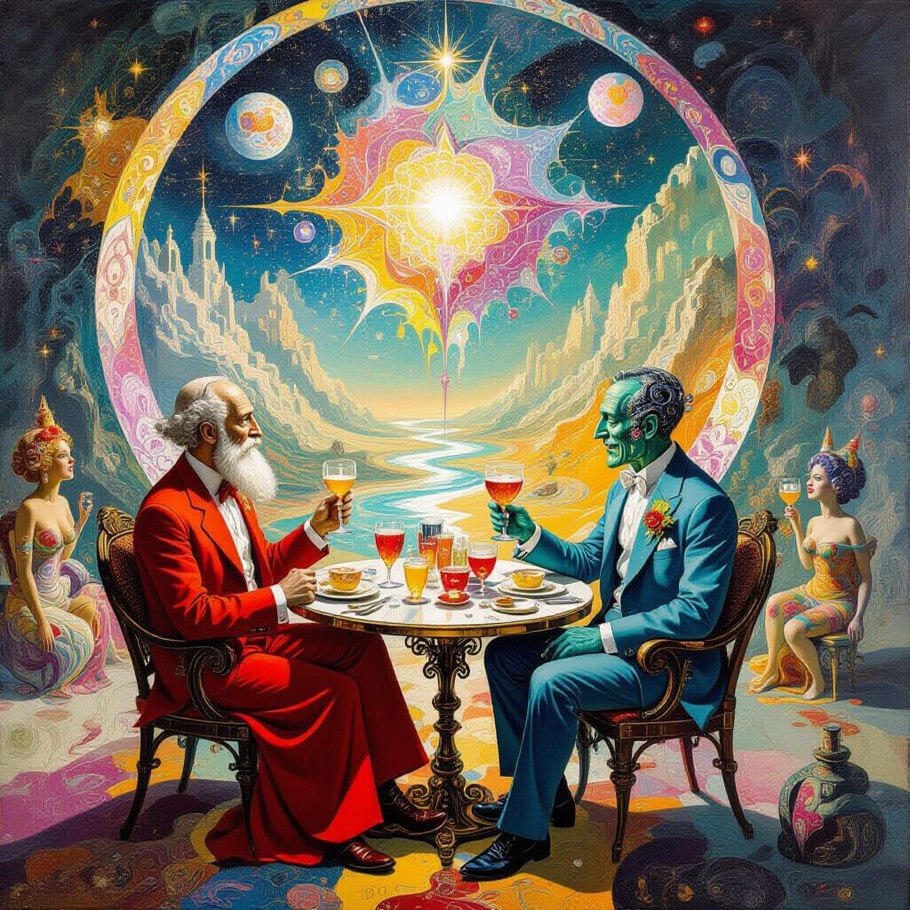 Melting Galaxy Utopia: Psychedelic Art in a Bizarre Style