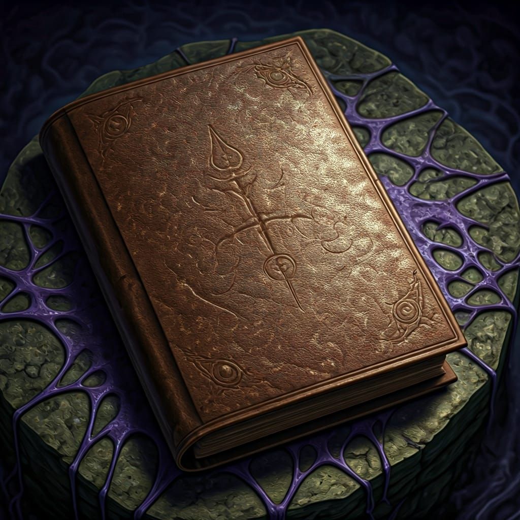 Eldritch Journal Soaked in Violet Slime