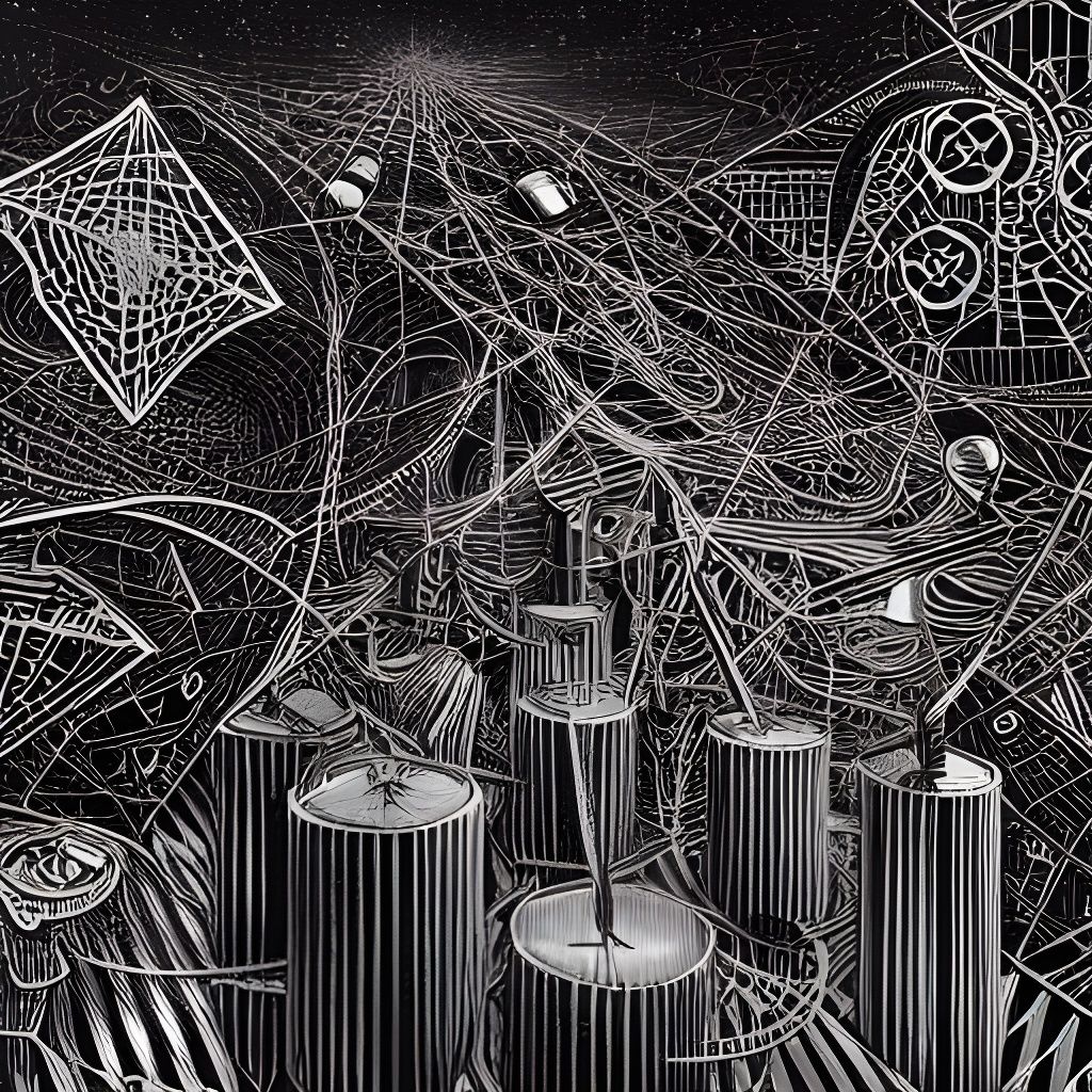 Vectorial Wretchock in Plug Hat: Sci-Fi Horror Art