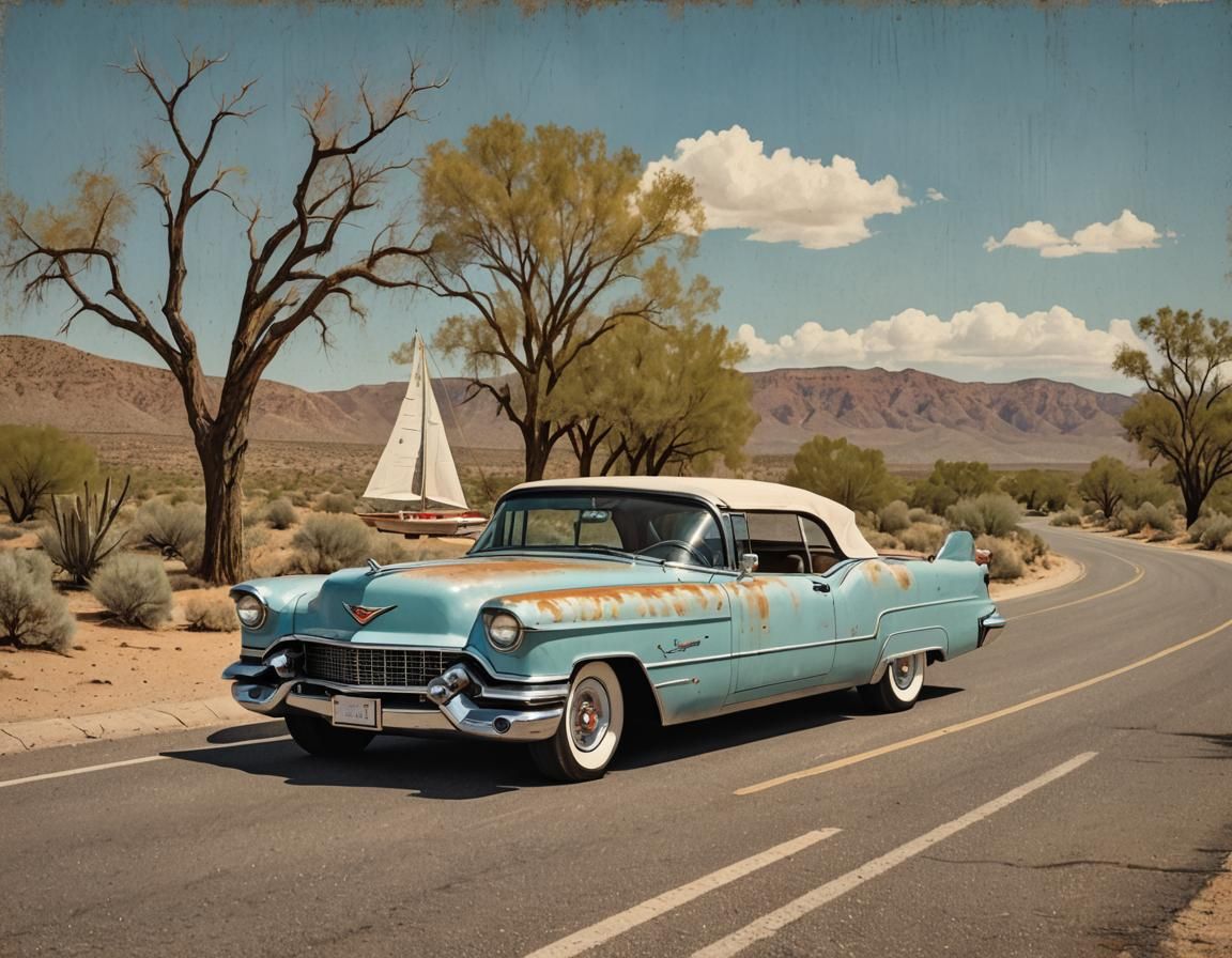 Driving past Charlie in the Karoo