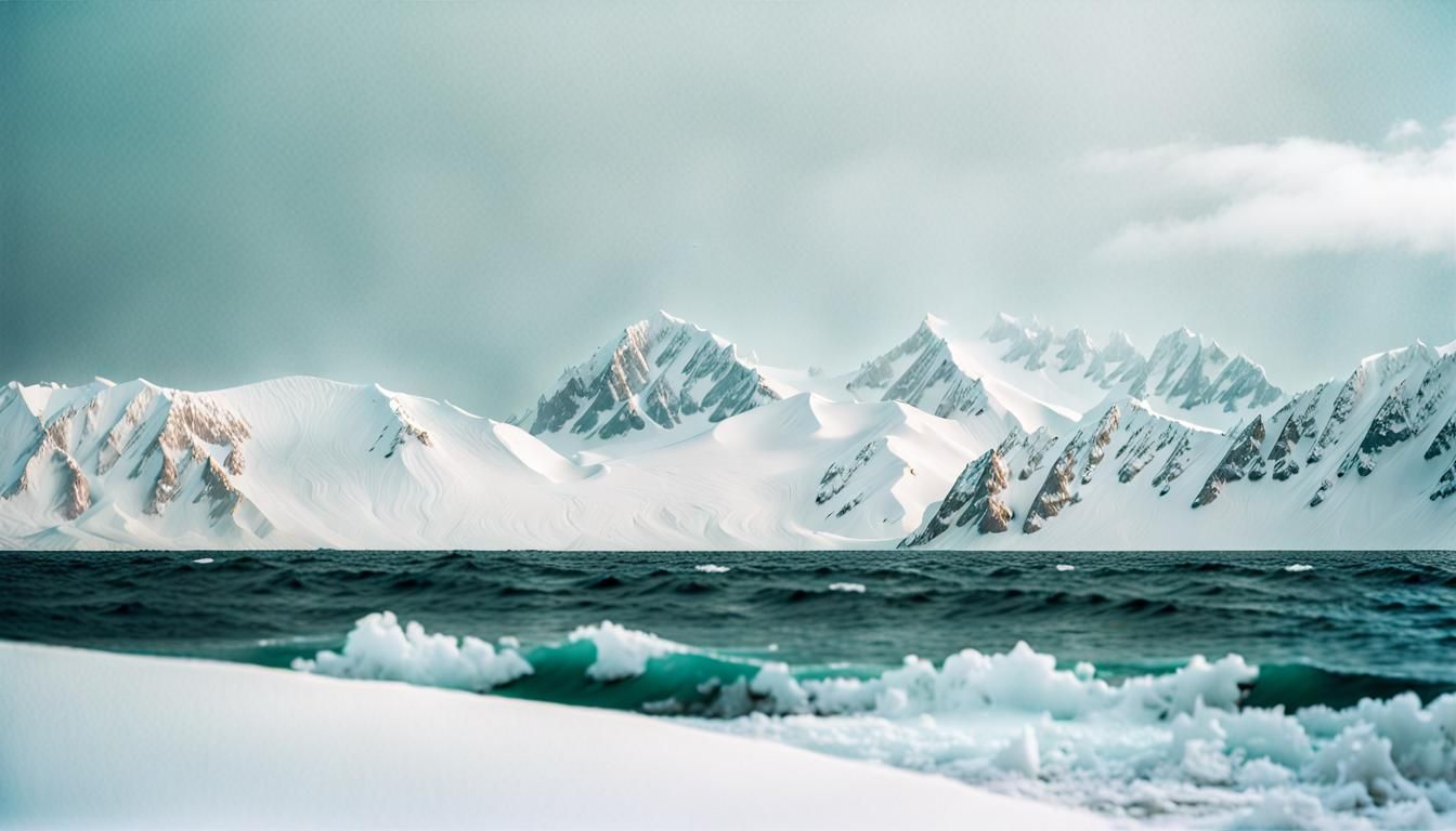 Snowy Mountains Meet Angry Ocean in Romantic Style