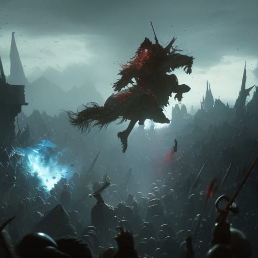 Wizard and Warrior Epic Battlefield Clash