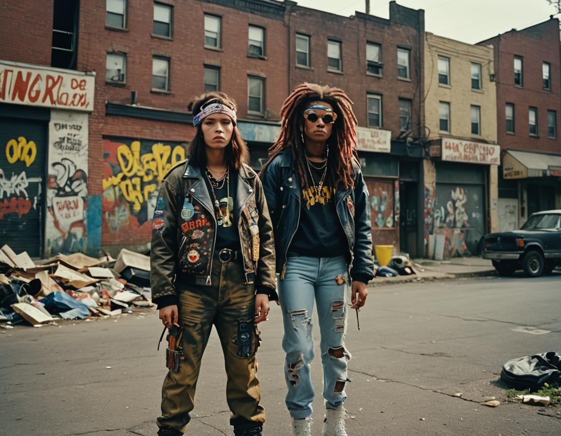 Dramatic Film Still of a Ghetto Fashionista