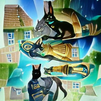 Bastet and Anubis: Egyptian Deities