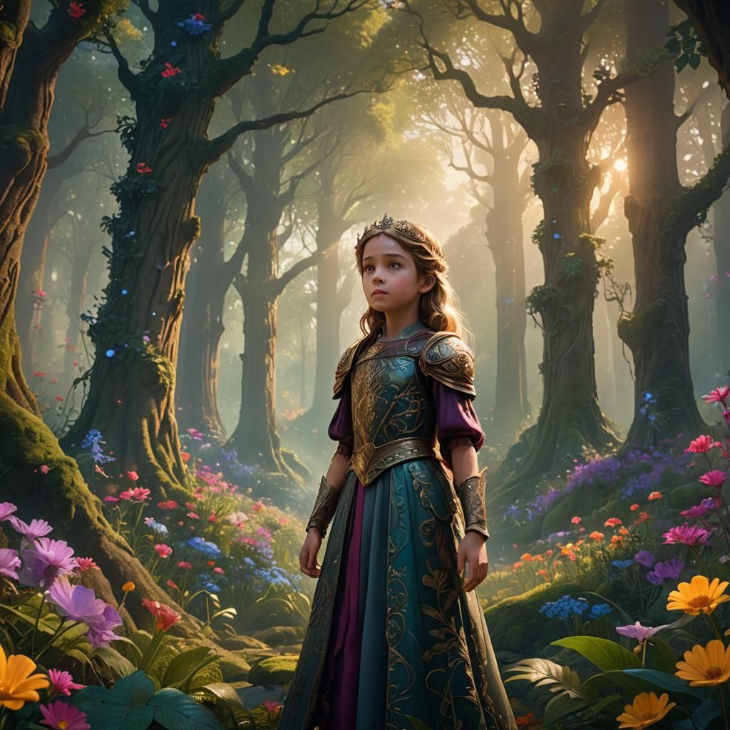 Mystical Forest Princess: Fantasy Concept Art