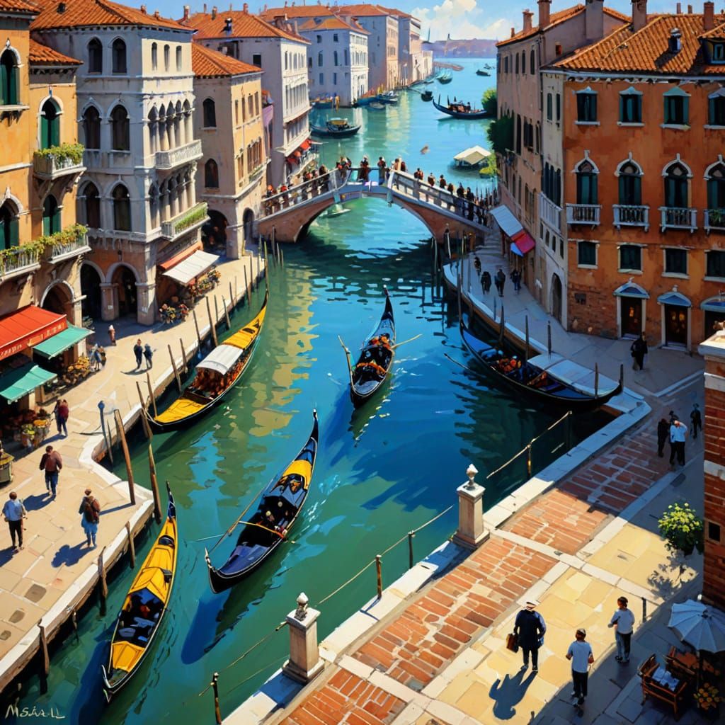 Bird's eye view of Venice