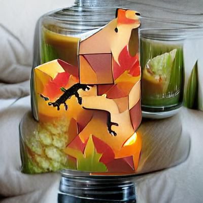Cubist Candle Rendered in Geometric Style
