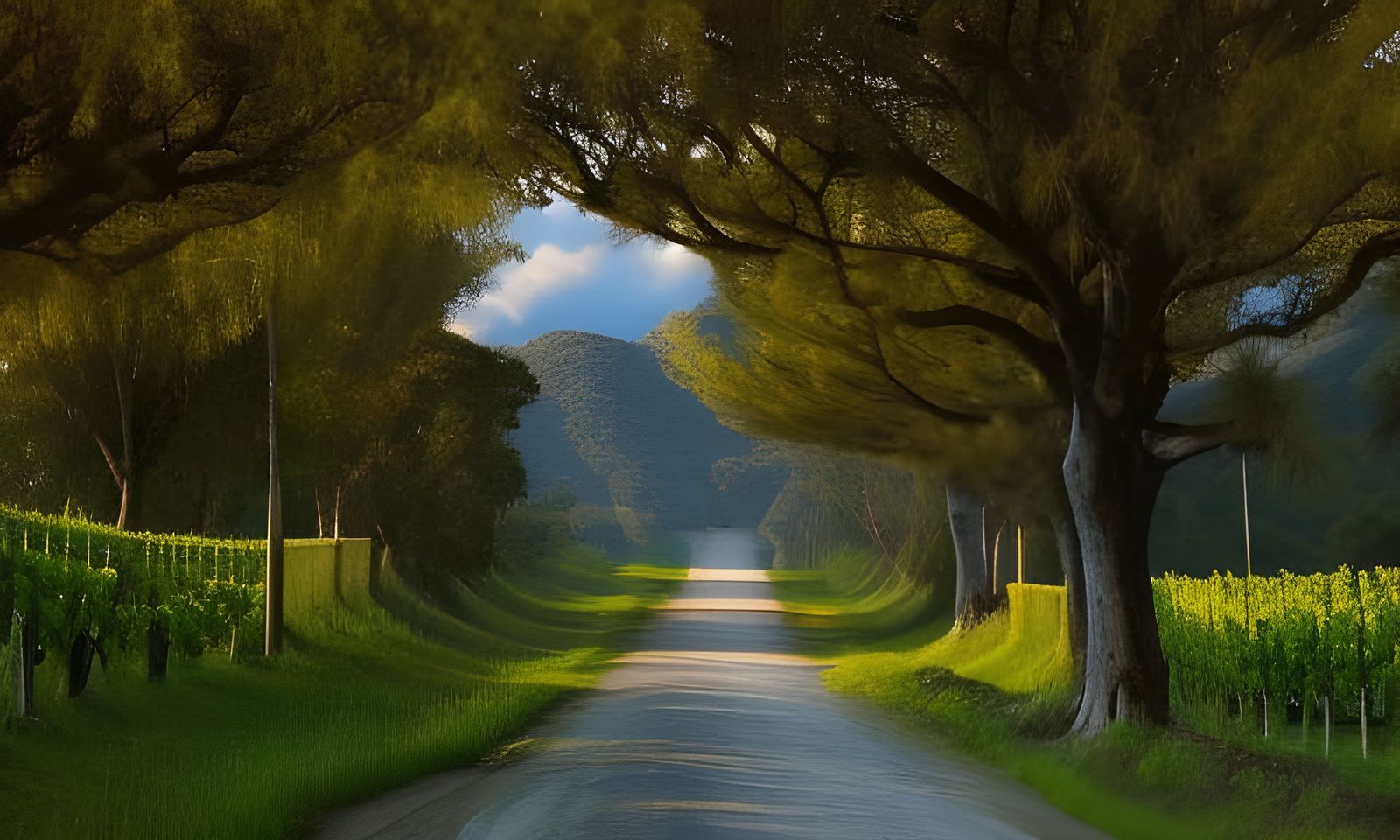 Picturesque Winery at End of Dirt Road in Romantic Style