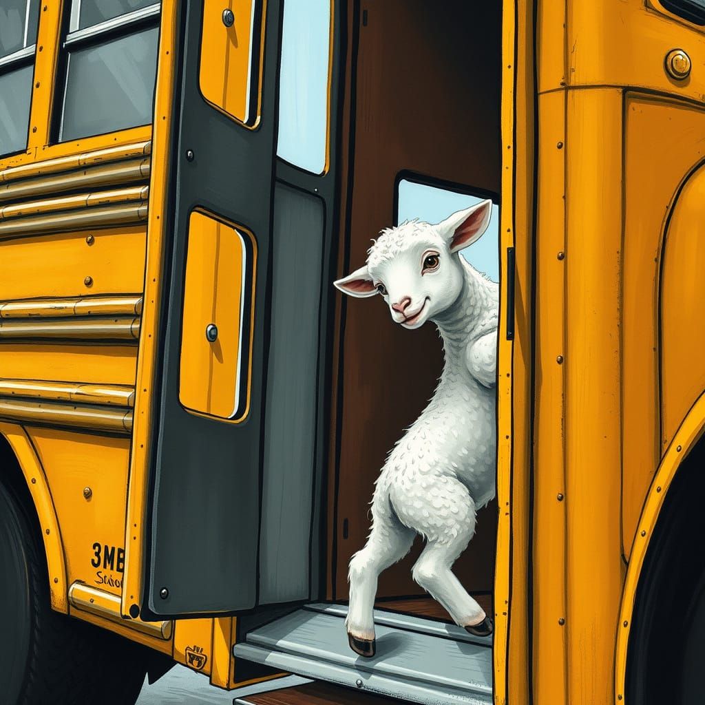 Nervous Lamb: First Day of School