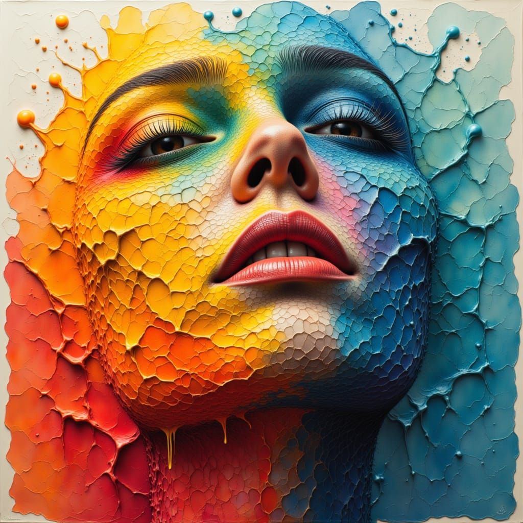 Textured Rainbow Light and Watercolor Shader Art