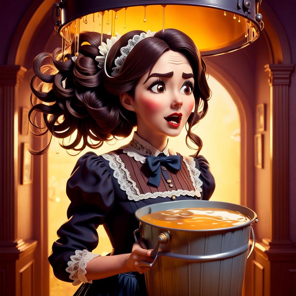 Caramel Catastrophe: A 3D Digital Art Portrait