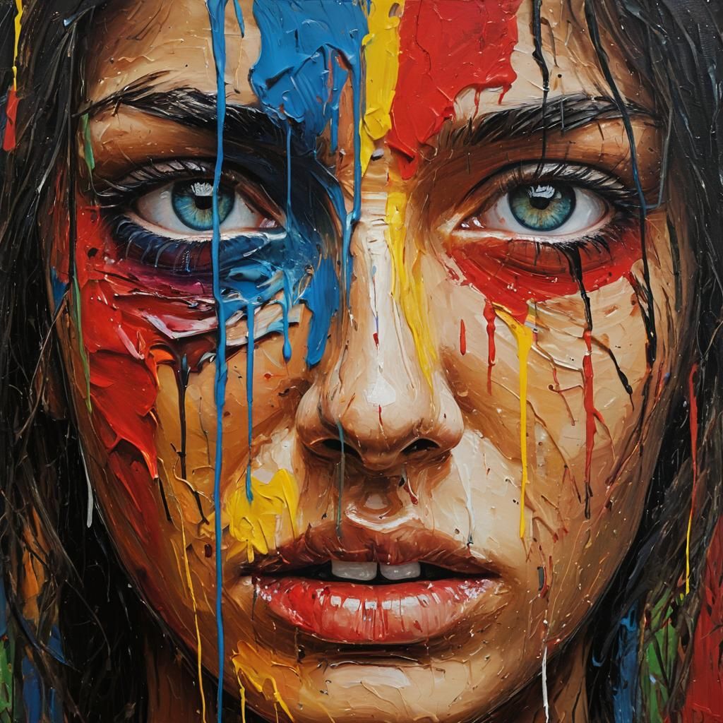 Emotions in Chromatic Conflict Portrait