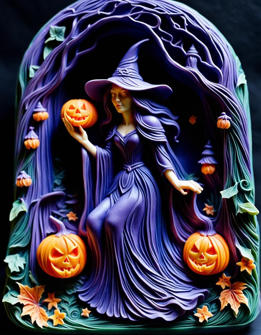 Soap Carving: Spooky Witch in Enchanted Forest