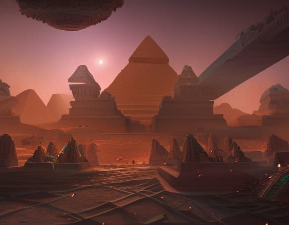 Scarabs Swarm from Egyptian Tomb: Fantasy Concept Art