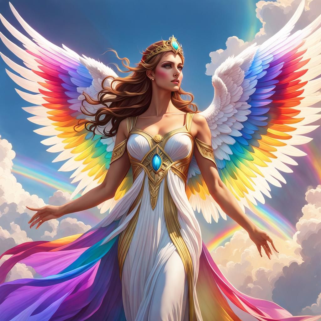 Iris, Greek Goddess of Rainbows: Angelic Portrait