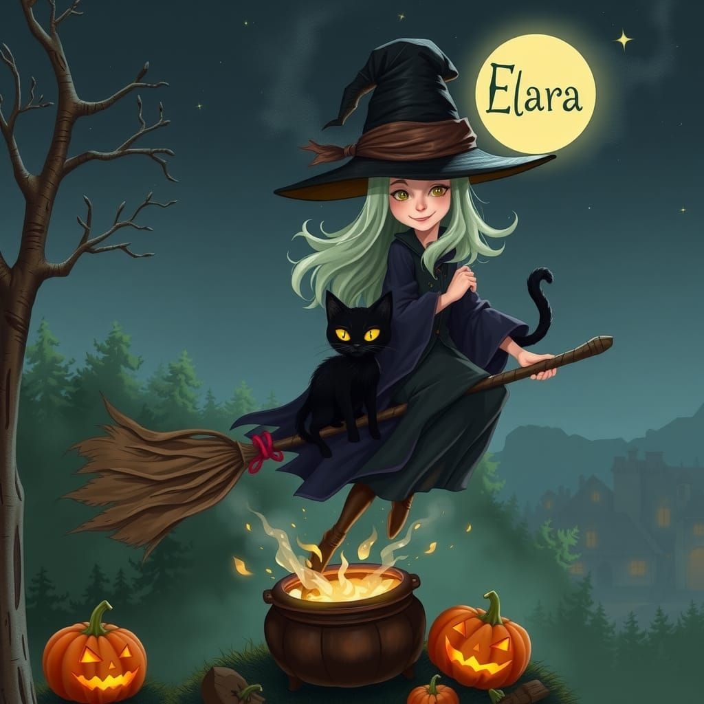 Enchanting Witch Brings Halloween Magic to Life