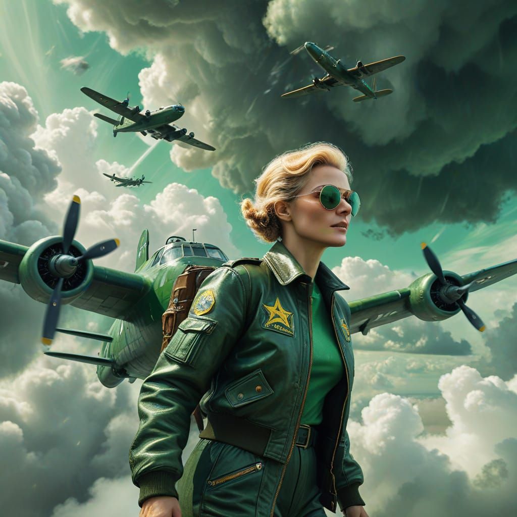 Marie Curie: Ace Pilot in Emerald Skies