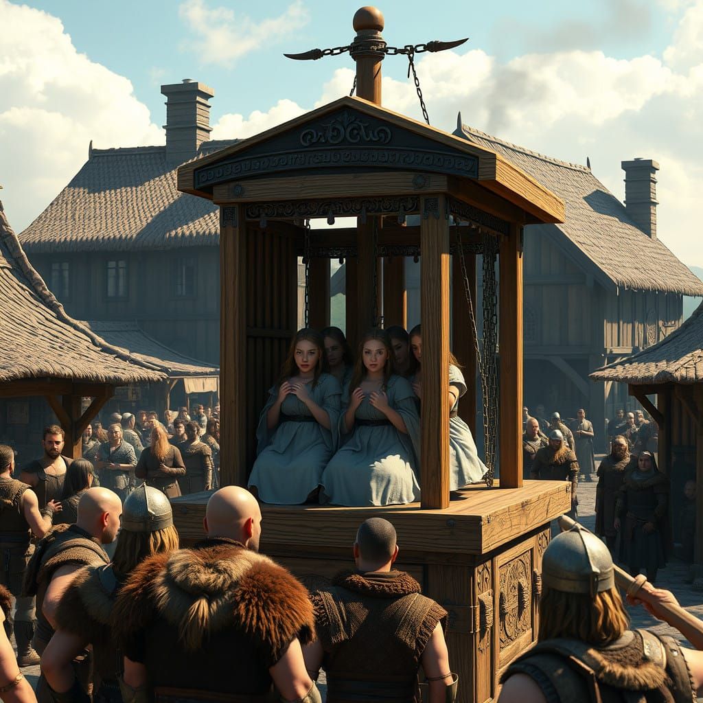 Viking Market Square in Fantasy Style