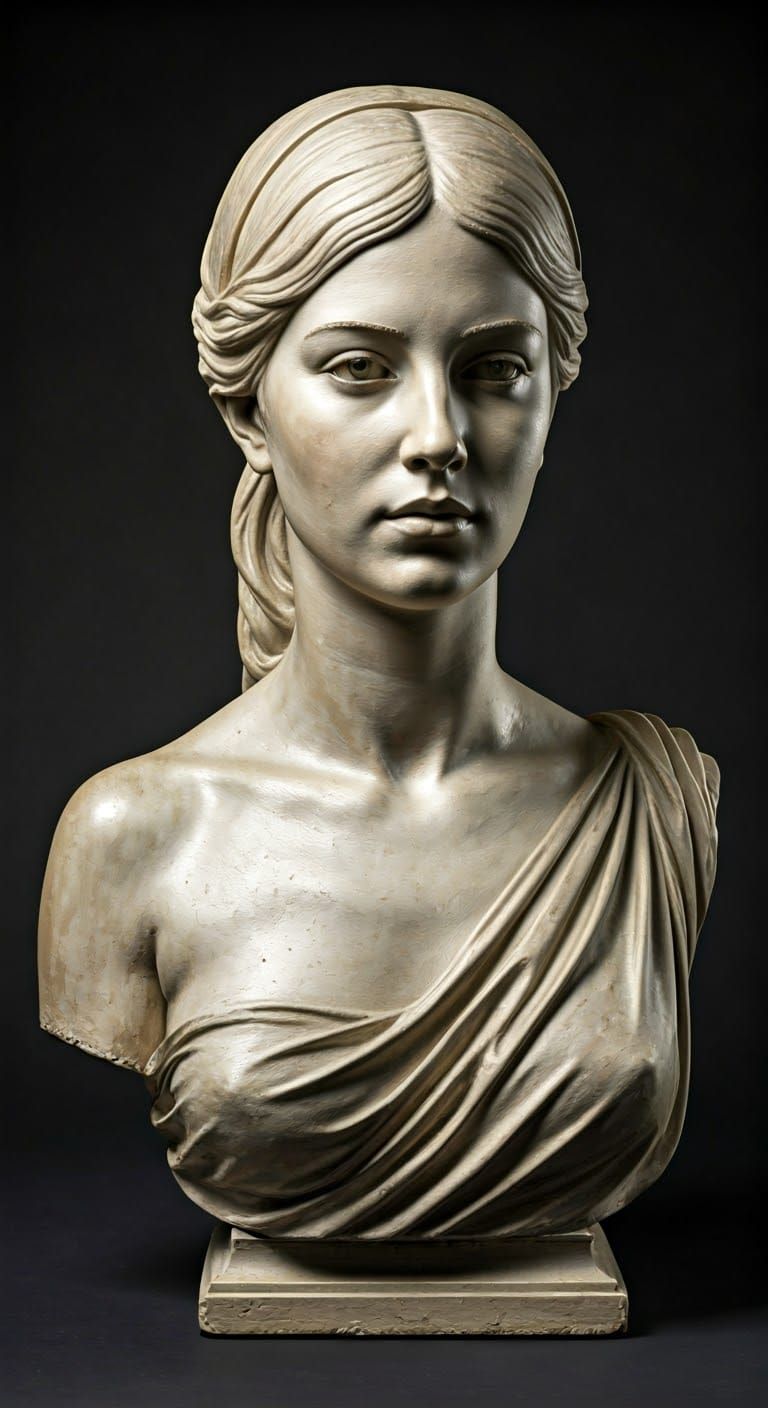 Portrait of a Terrifyingly Beautiful Woman in Plaster