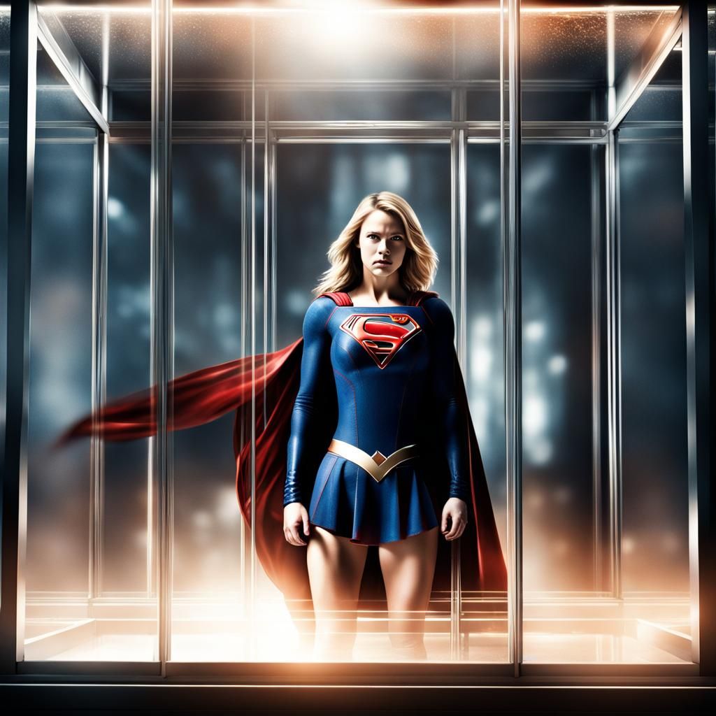Supergirl Trapped: Hyperrealistic Digital Art
