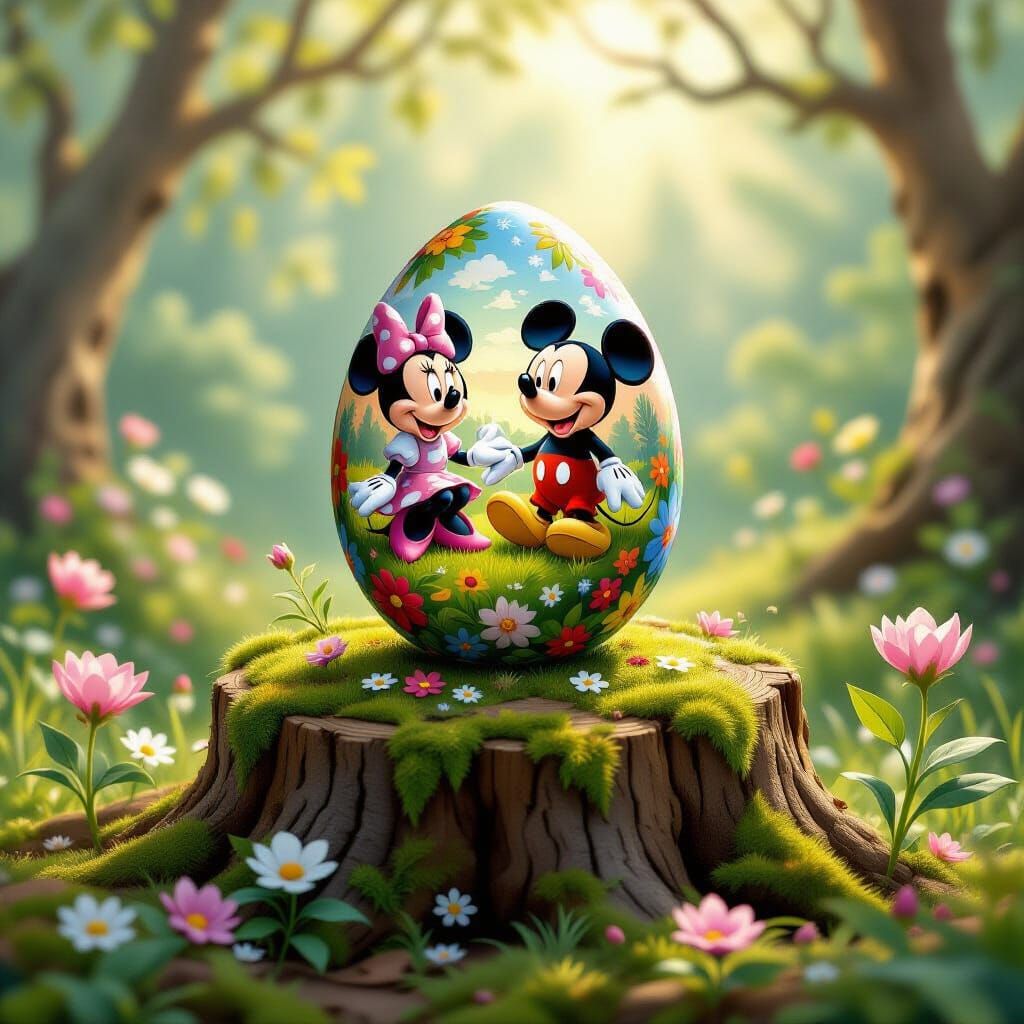 Disney Easter Egg in Kinkade-Inspired Landscape