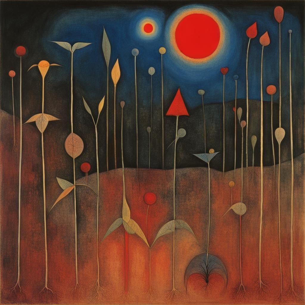 Surreal Dreamscape: Organic Forms in Night