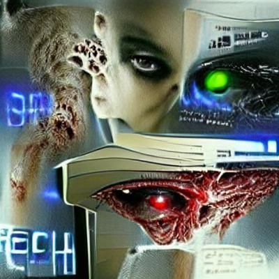 Futuristic Sci-Fi Movie Poster: Early 2000s Style