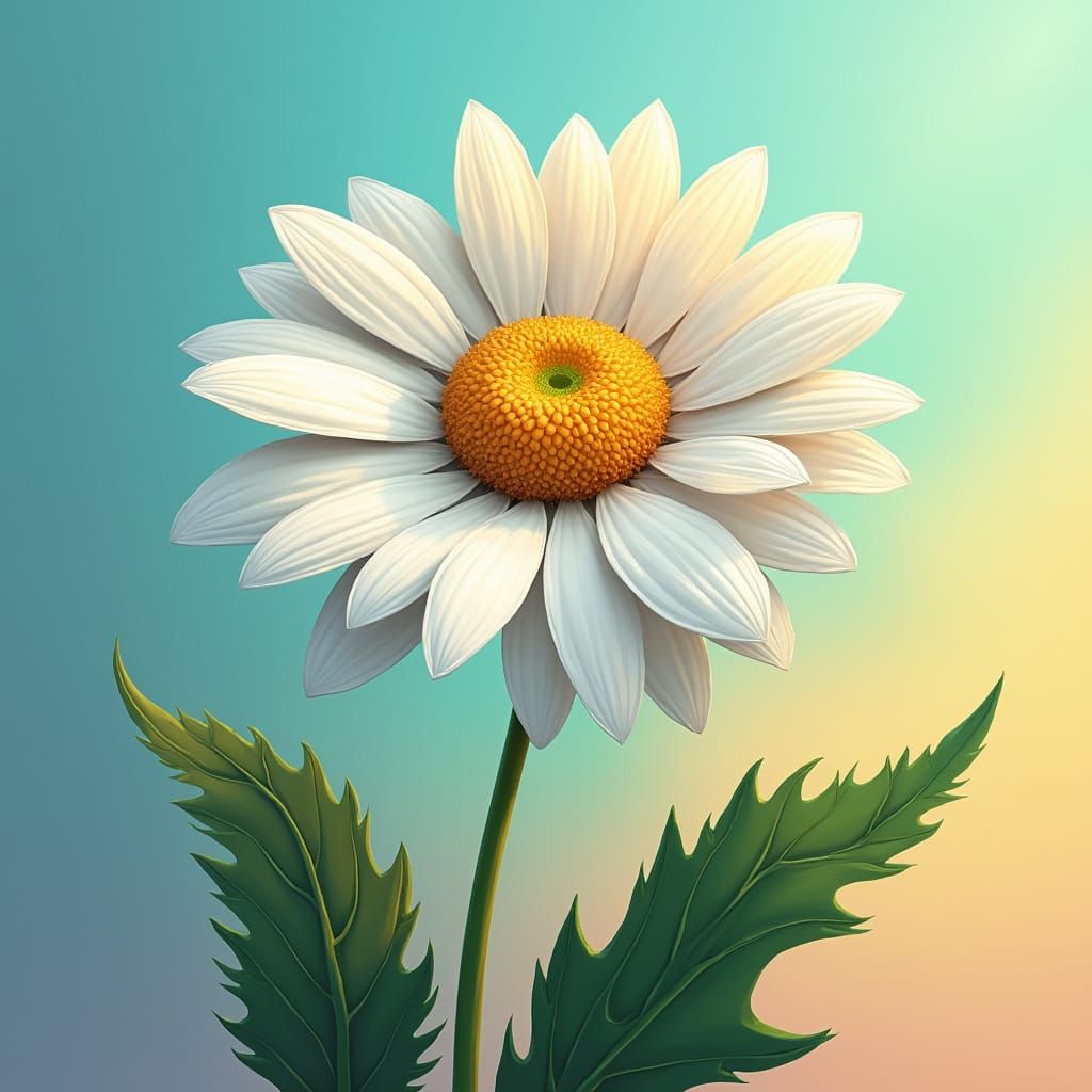 Surreal Daisy Blooms in Futuristic Realism