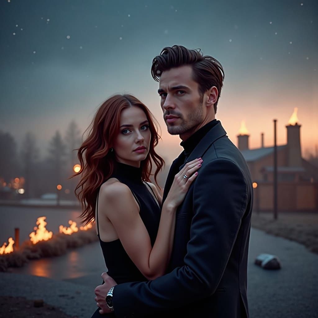 Couple Walks Through Winter Wonderland Battle