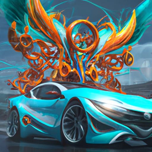 Fox-Shaped Car: Detailed Matte Painting in 8K