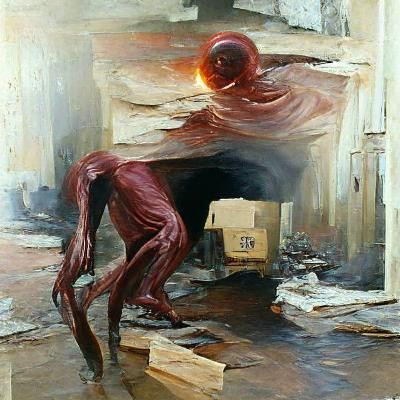 SCP-096 as Oil Painting