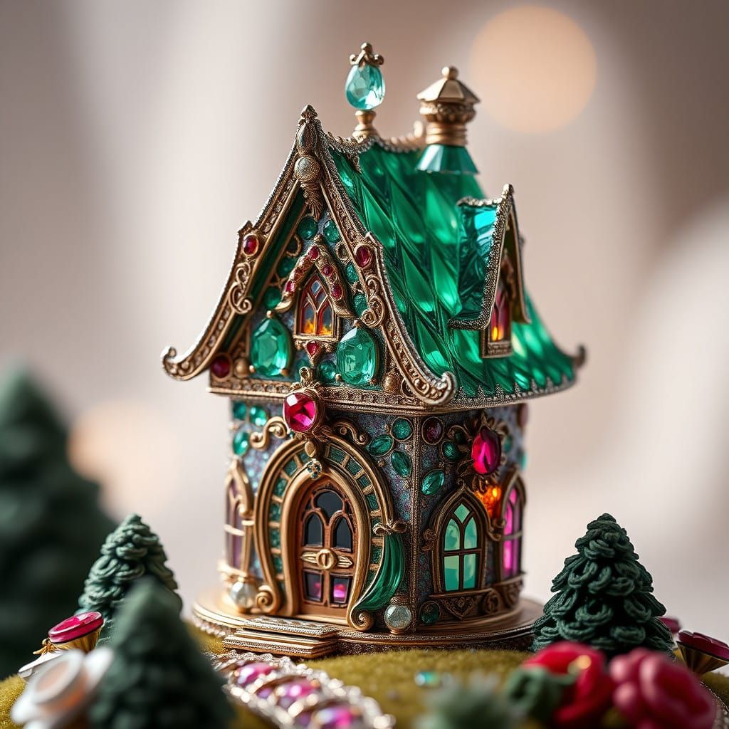 Majestic Gemstone Palace in Vibrant Colors