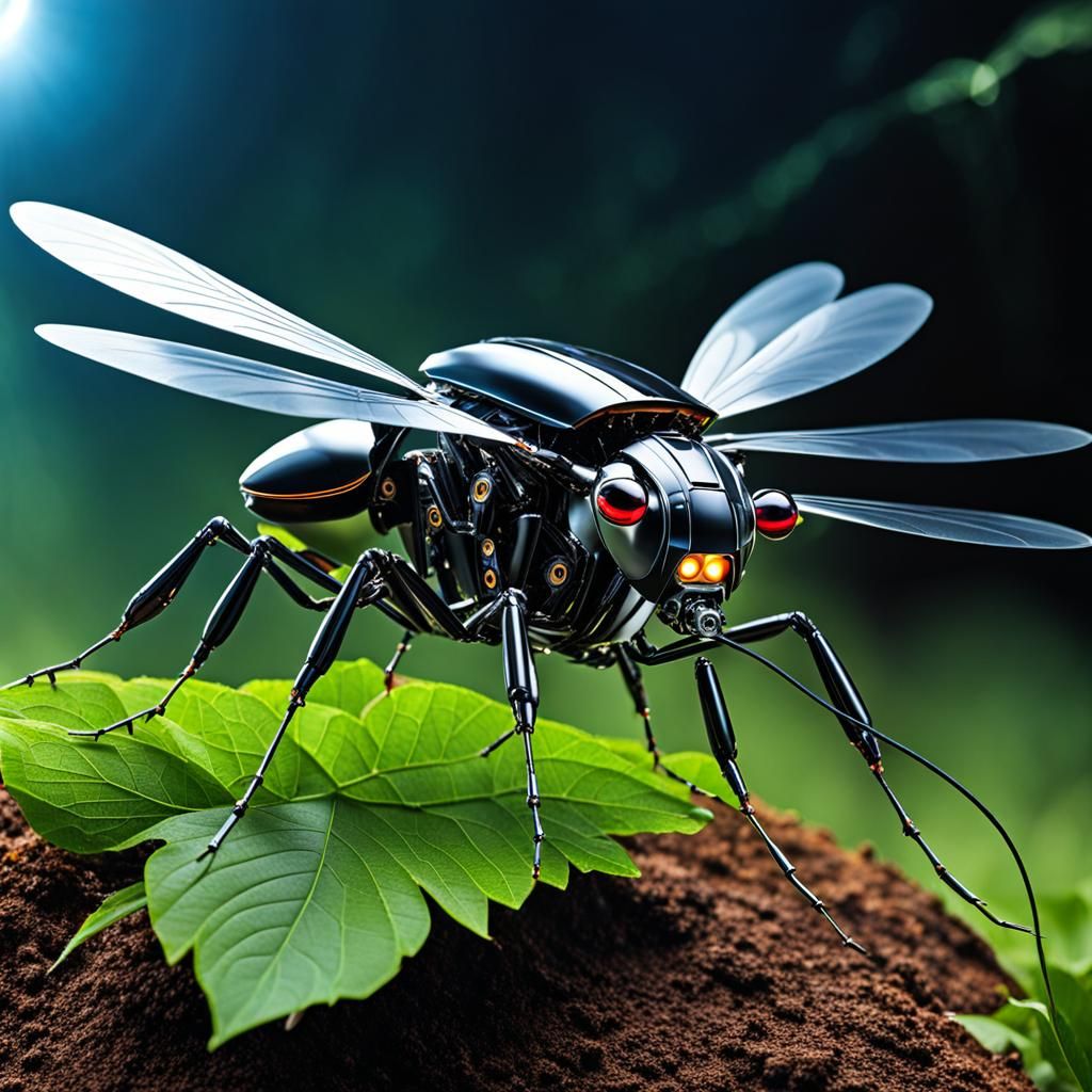 Futuristic Cybernetic Robotic Insect for Espionage