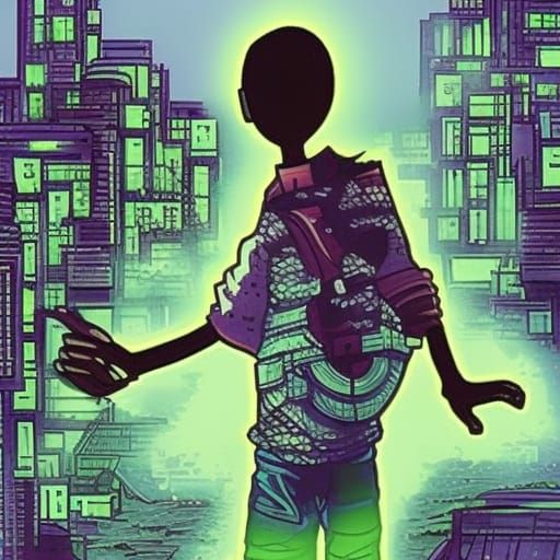 Post-Apocalyptic Boy Lost in Glow City