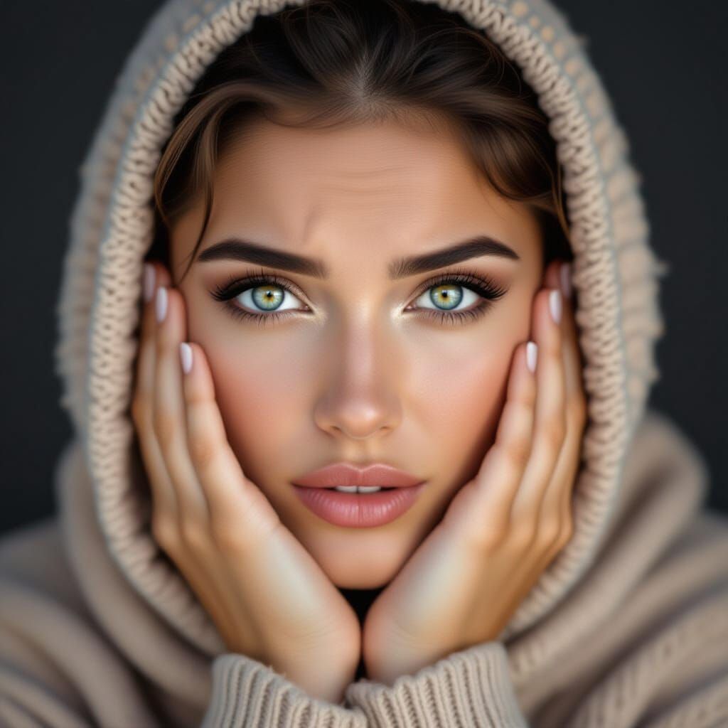 Woman with Expressive, Deep Eyes