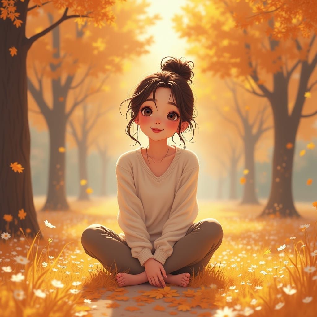 jolie Jeune femme  assise