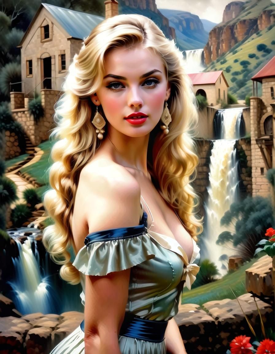 belle femme blonde française, 20 ans, beauté naturelle, fémi...