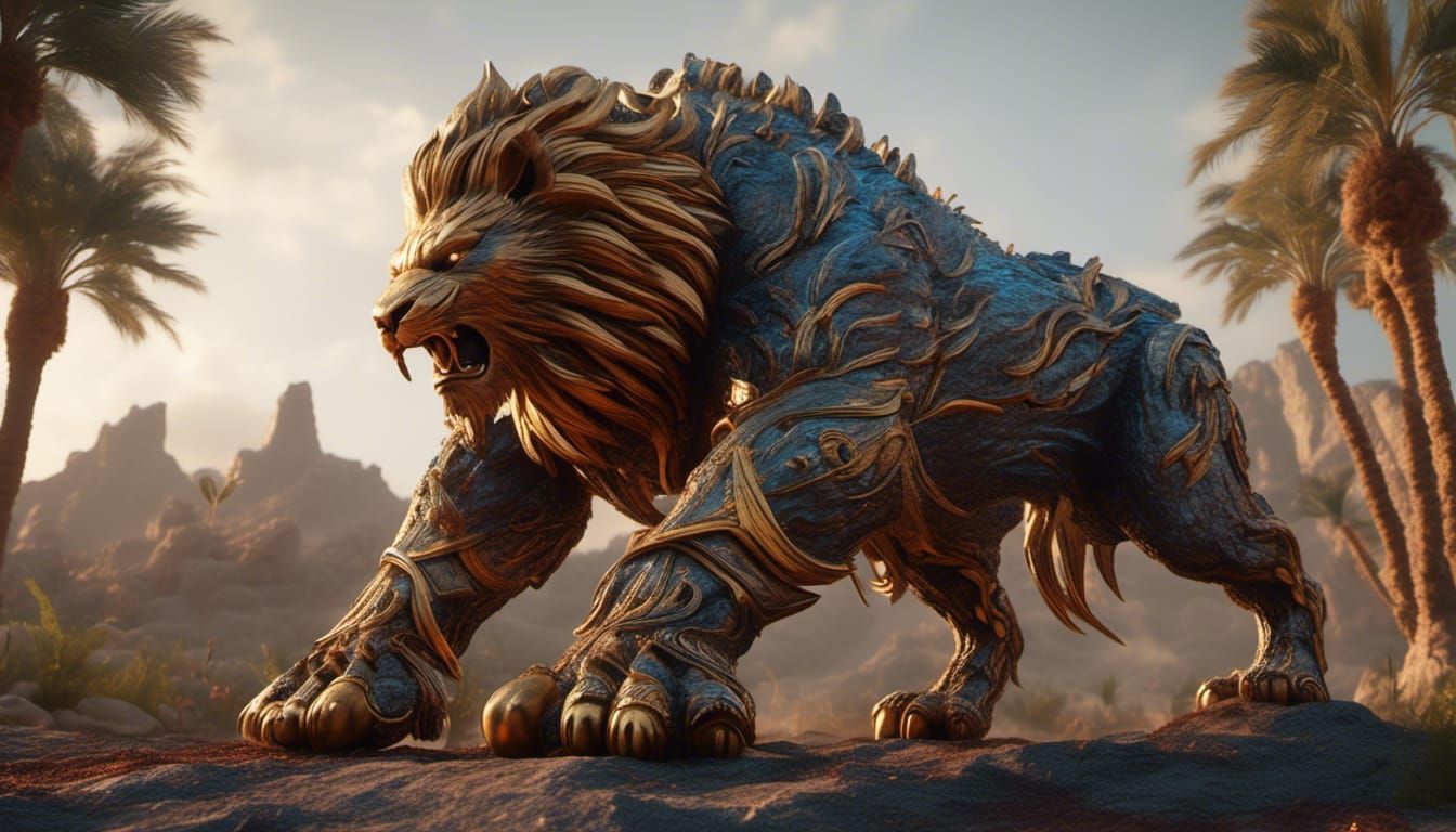 Nebuchadnezzar as the First Beast in DSLR Style