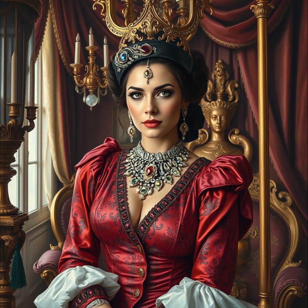 Woman in Gilded Opulence