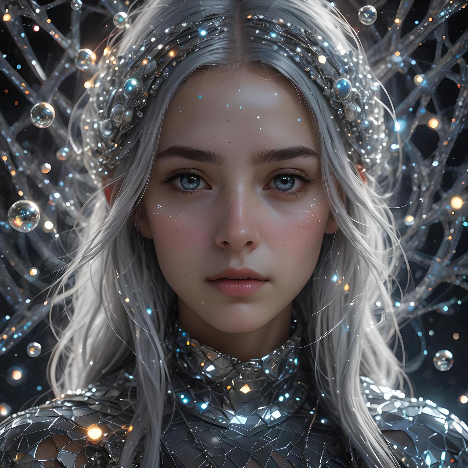 Soul as Girl in Spaceship with Silver Hair