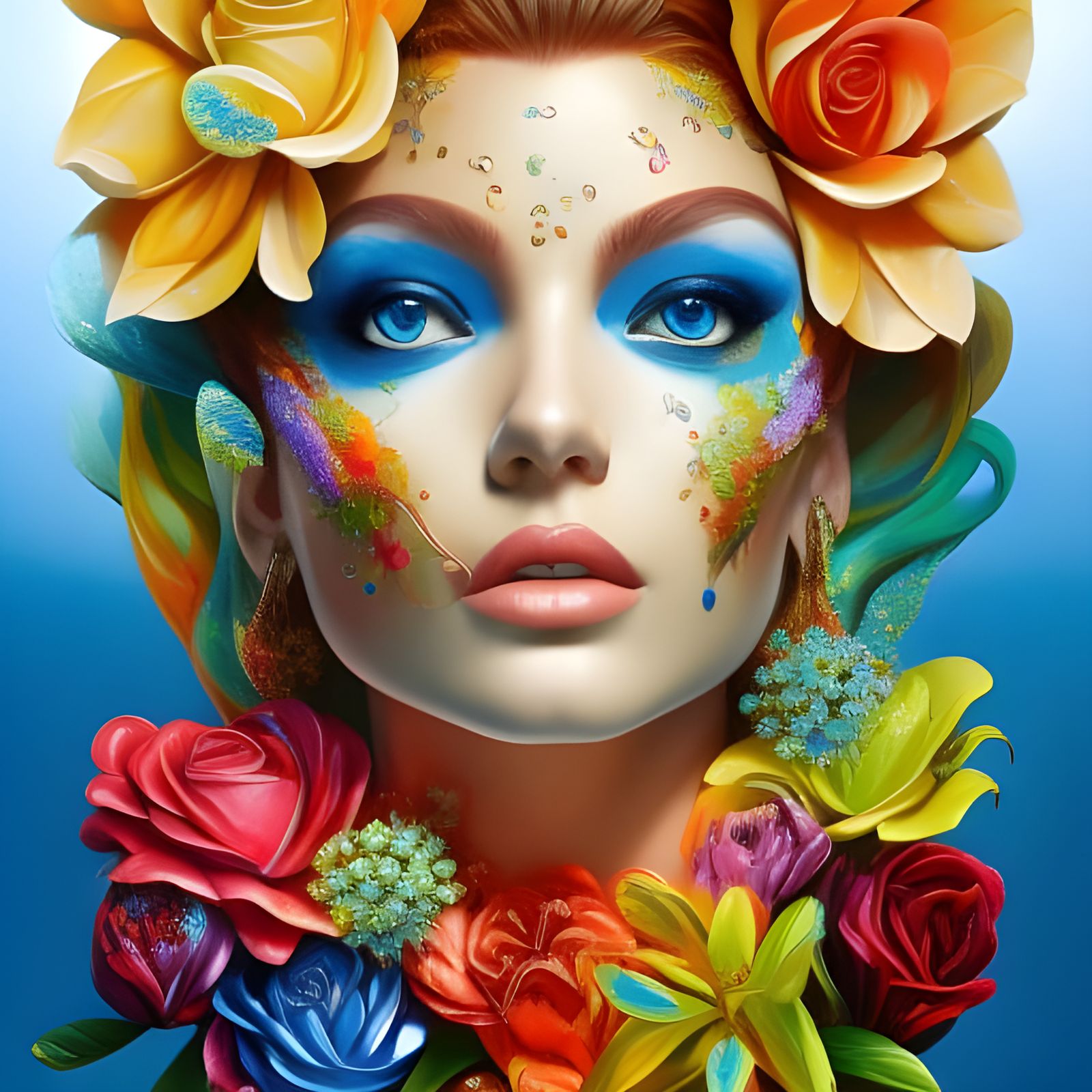 Intricate Paper Sculpture of Floral Winds