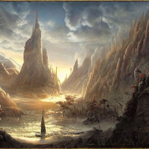 Detailed Matte Painting: A Unique World View