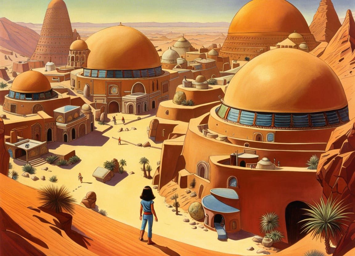 Domes in desert