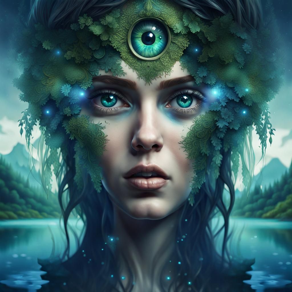 Captivating Double Exposure Art of Crying Eyes