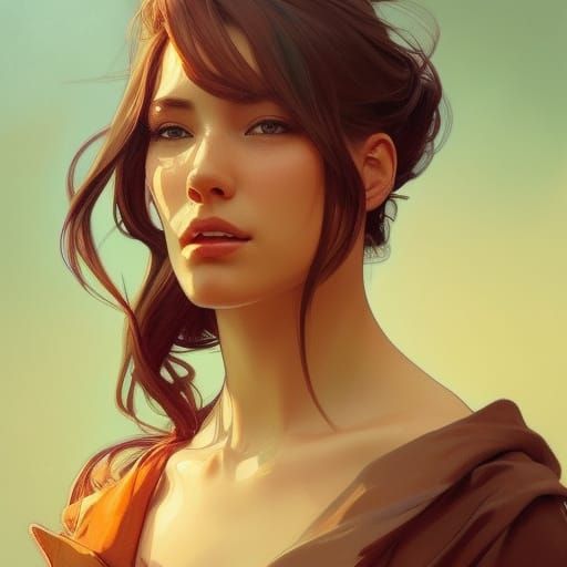 Autumnal Portrait in Hyperdetailed Digital Art Style